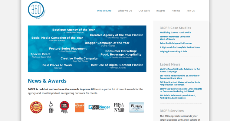 News page of #3 Best Digital PR Agency: 360 PR