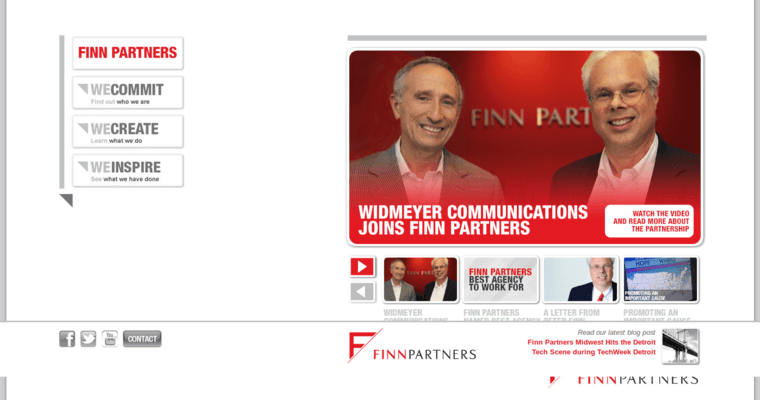 Home page of #11 Best Online Public Relations Firm: Finn Partners