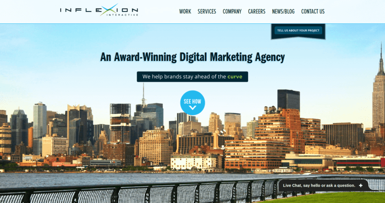 Home page of #8 Best Digital PR Agency: Inflexion Interactive