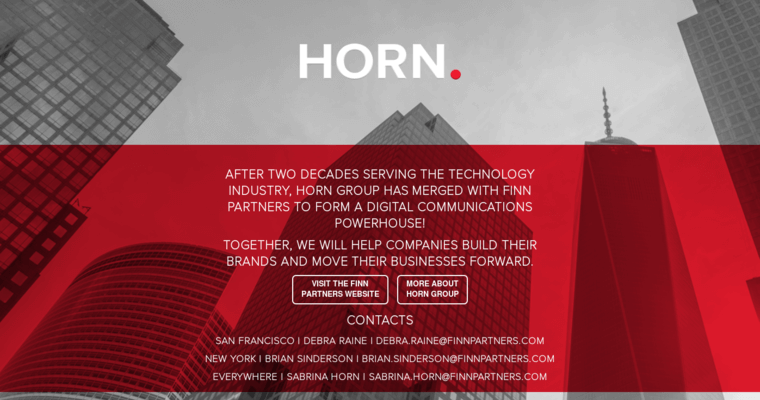 Home page of #15 Top PR Firm: Horn Group