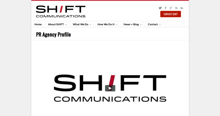 About page of #4 Leading Boston Public Relations Business: Shift Communications