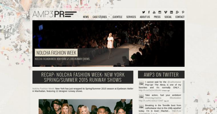 News page of #9 Best Fashion PR Business: AMP3