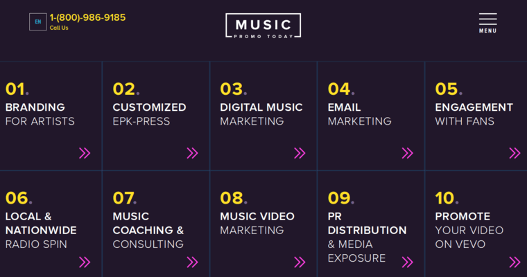 Service page of #9 Leading Music Public Relations Firm: MusicPromoToday