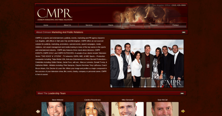 About page of #1 Top Sports Public Relations Agency: CMPR