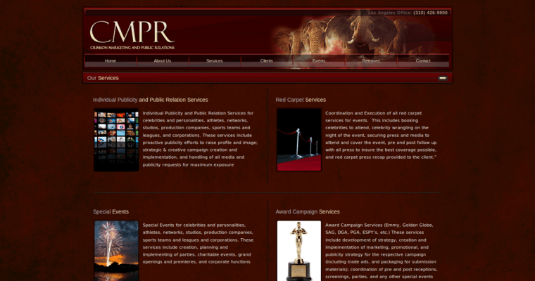 Service page of #1 Leading Sports PR Company: CMPR