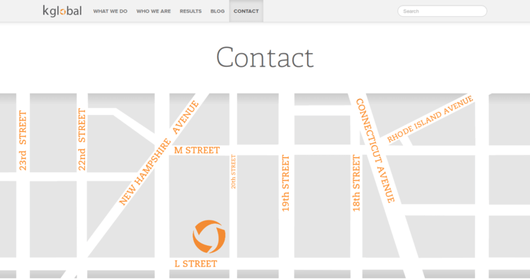 Contact page of #3 Best DC PR Firm: Kglobal