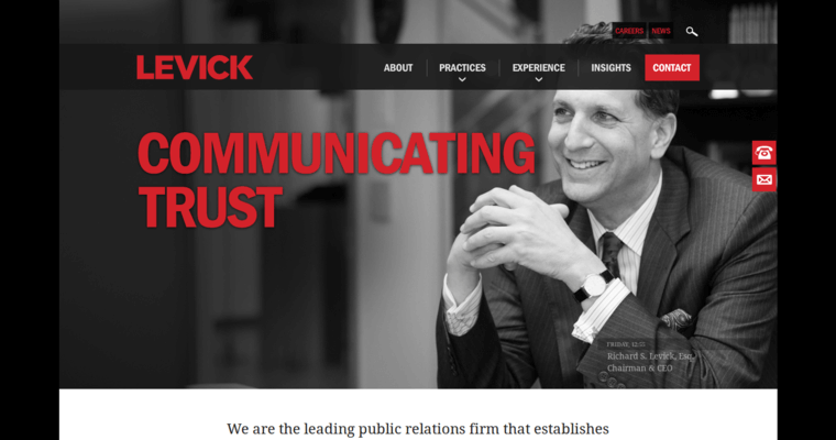 Home page of #1 Leading DC PR Company: Levick